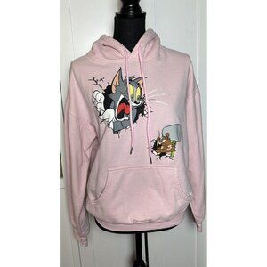 Tom & Jerry Women’s‎ Pink Hoodie Size Small (Medium)